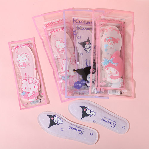 正版三丽鸥家族系列一次性发热鞋垫女自发热免充电暖脚鞋垫暖足贴 - 图0