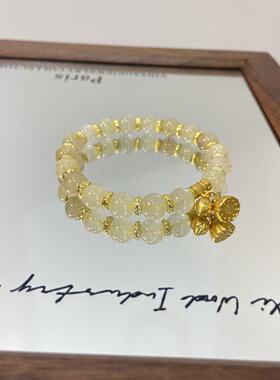 【好运连连】天然金发晶莲蓬吊坠手串小众设计新中式国风精致手链