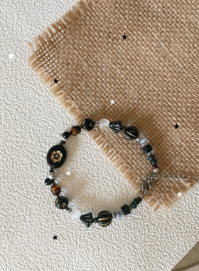 黑金色系   原创捷克琉璃手链