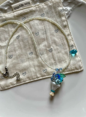 小花束系列项链  手工制作饰品 琉璃珠 文艺风小众设计