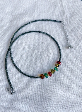 一只童手作 花窗 捷克琉璃颈链