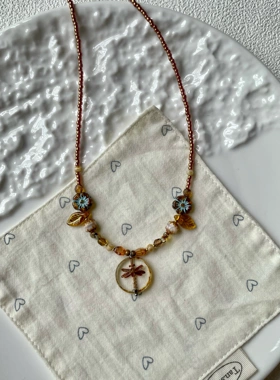 复古风 蜻蜓项链 独特小众原创设计一只童手作