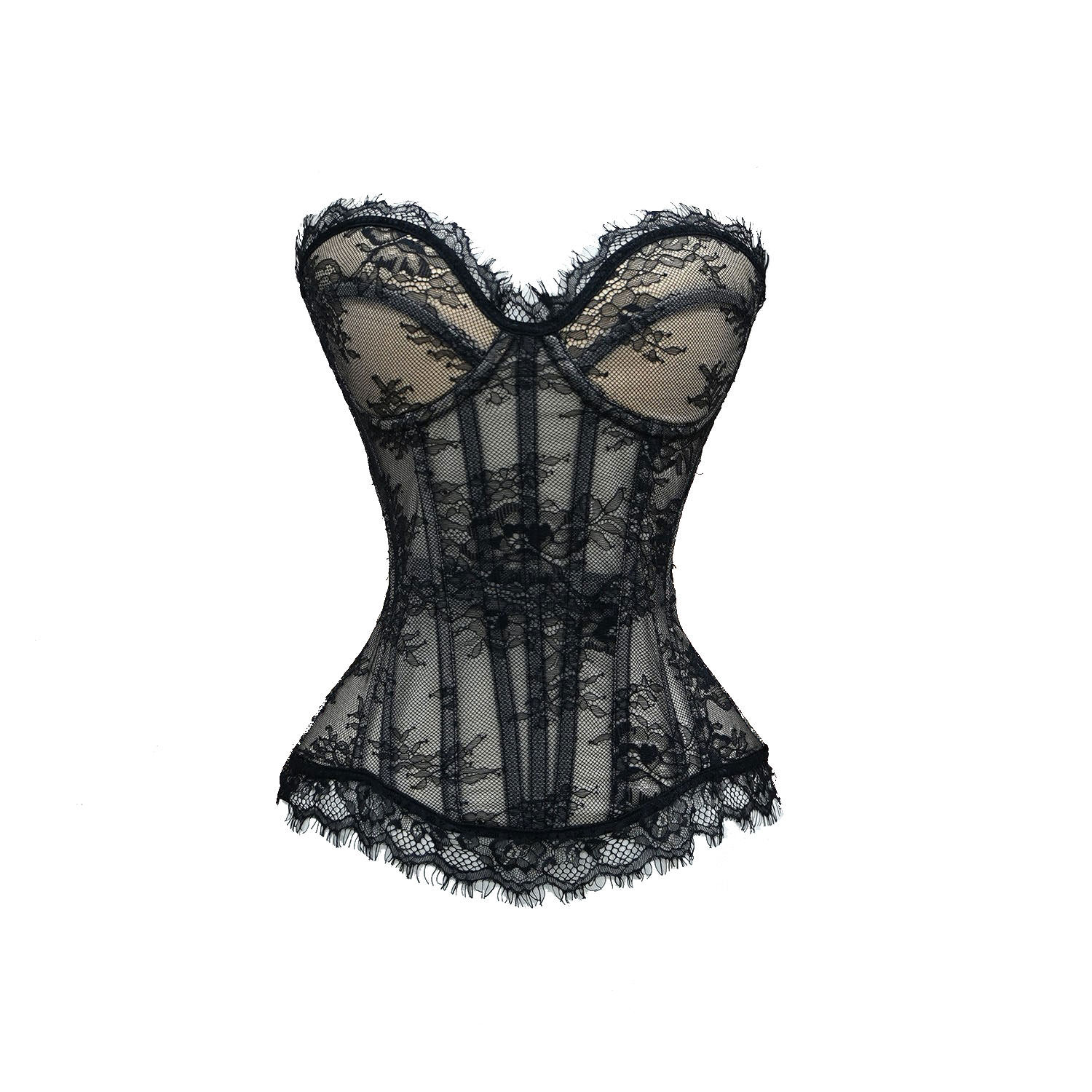 缪斯女神复古优雅性感蕾丝气质高级法式绑带塑身鱼骨网纱胸衣抹胸,淘宝优惠券,粉丝福利购,淘宝优惠卷
