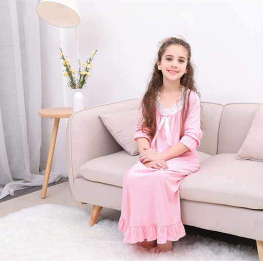 Girls' clothing, baby girls' long-sleeved European and American pajama tops