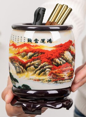 旋转笔筒轻奢高级感办公