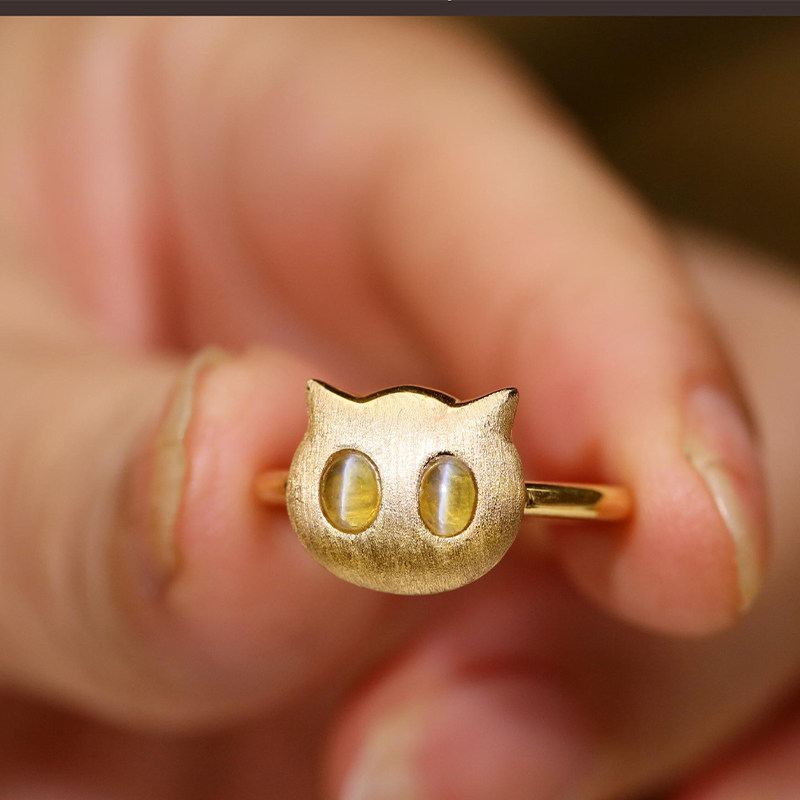 M14天然金绿猫眼斯里兰卡彩宝裸石18K金钻石镶嵌高级戒指耳钉配对,淘宝优惠券,粉丝福利购,淘宝优惠卷