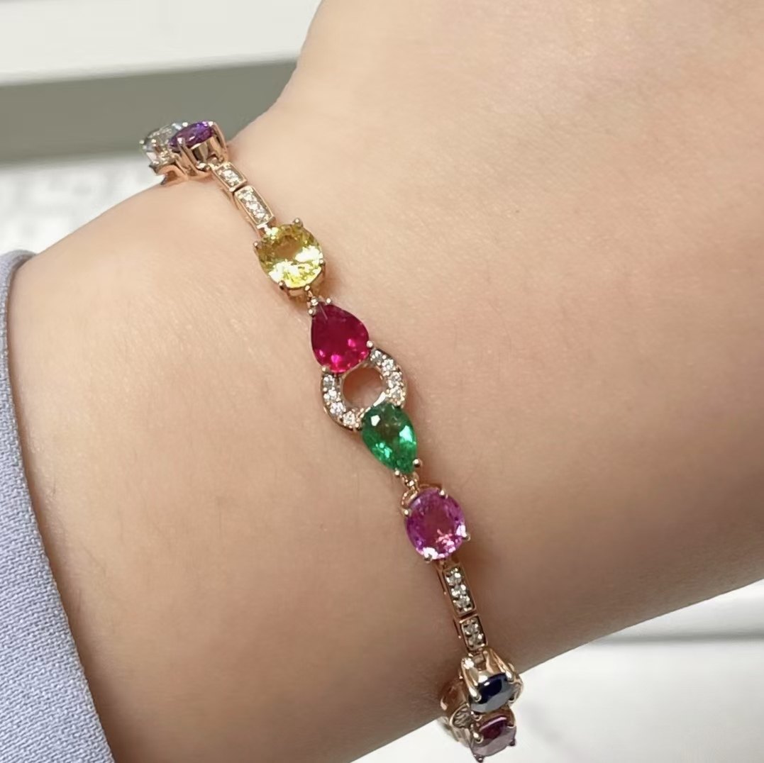 CB9天然彩色蓝宝石小精品18k金镶嵌时尚戒指吊坠耳钉手链现货新品,淘宝优惠券,粉丝福利购,淘宝优惠卷