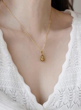 葫芦锁骨链钛钢毛衣链钛钢