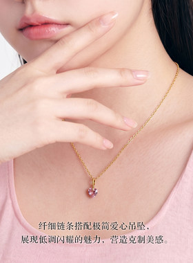 OSEWAYAS925银红色爱心锁骨链