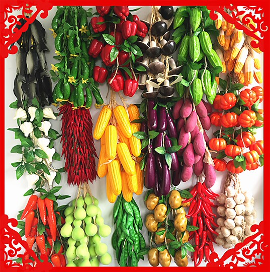 Peanuts, vegetables, fruits, garden hanging fake corn
