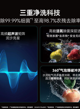 怡口净水智能净洗机超声波水槽果蔬清洗机家用全自动D1plus纳米