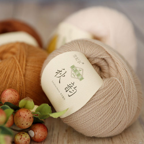 雪妃尔秋韵美丽奴中细羊毛线蕾丝棒针钩织针马海配线衣服围巾披肩 - 图1