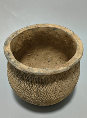 仿古西周陶釜摆件家居装饰定制