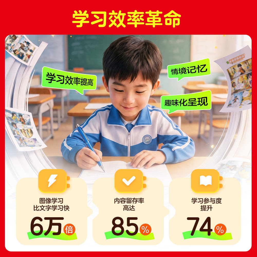 全品【漫画学课本】小学1-3年级 同步新教材 培养孩子学习 兴趣小学课外书必读趣味绘本漫画故事书老师推荐小学阅读书