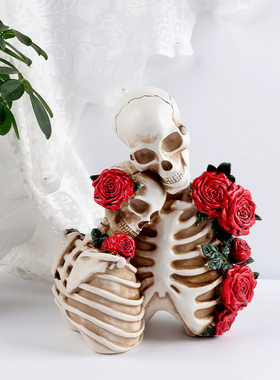 跨境哥特式浪漫情侣骷髅