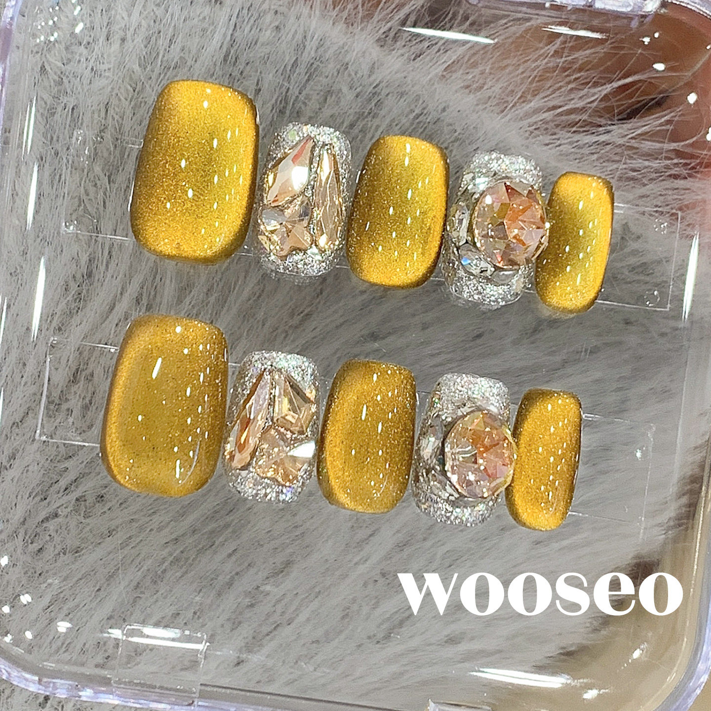 金色猫眼穿戴甲短款高级感重工秋冬显白指甲贴片2026新款穿戴美甲,淘宝优惠券,粉丝福利购,淘宝优惠卷