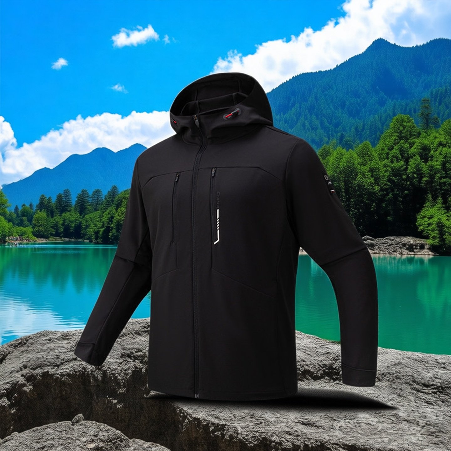 林孝埈同款安踏CHN系列无氟运动外套男防水加厚夹克外套152617615,淘宝优惠券,粉丝福利购,淘宝优惠卷