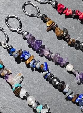 GetEmON原创高级感轻奢小众情侣水晶碎石珍珠嘻哈男女美式手链