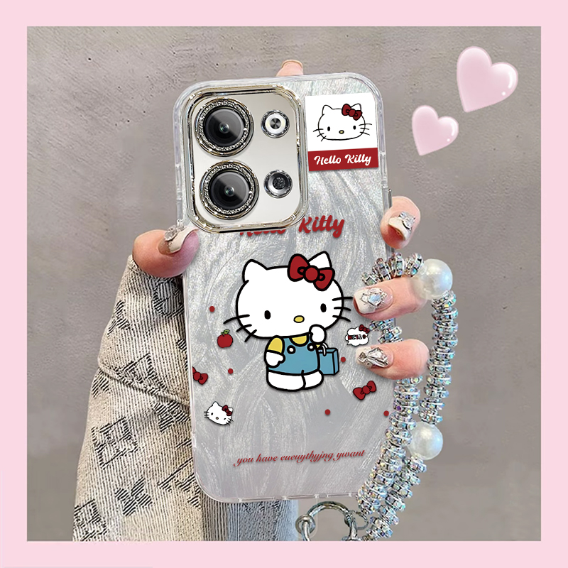 羽纱kt猫OPPOReno9Pro手机壳PGX110情侣全包防摔软男女可爱套外壳 - 图0