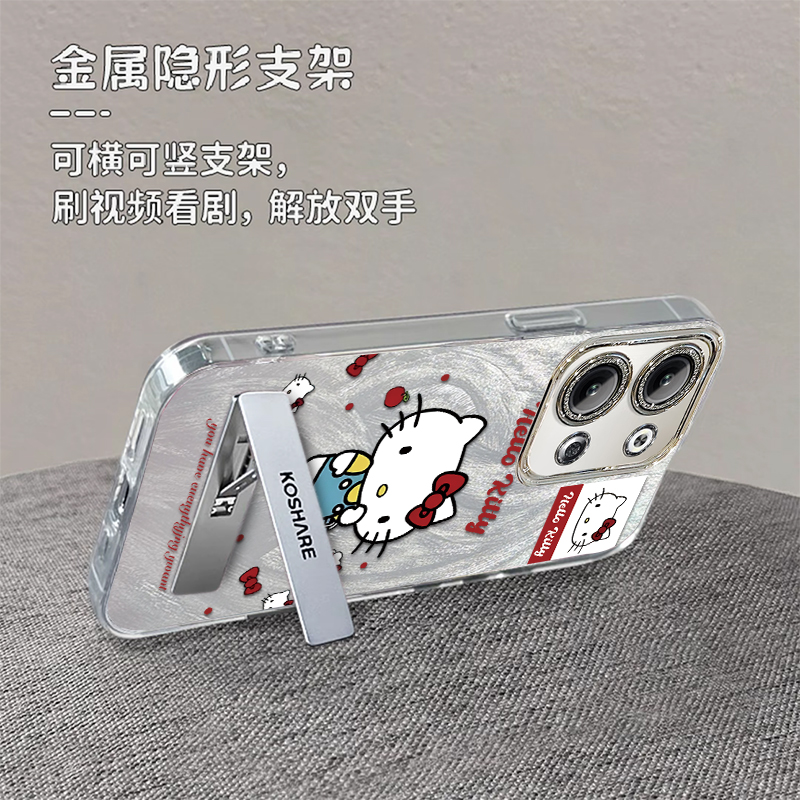 羽纱kt猫OPPOReno9Pro手机壳PGX110情侣全包防摔软男女可爱套外壳 - 图2