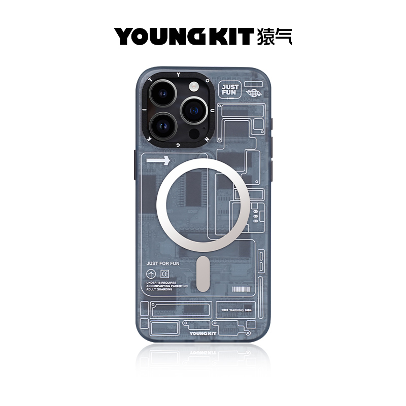 youngkit猿气适用iPhone14promax手机壳苹果14Pro新款15Plus充电14ProMax磨砂保护套防摔Magsafe磁吸无线硬壳 - 图0