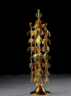 寺院日式风鎏金带支架佛堂装饰品