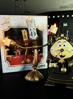 美女与野兽 烛台卢米亚蜡烛台LED夜灯摆件装饰台钟摆件台灯葛士华