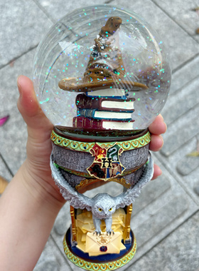 哈利波特火车头哈利水晶球摆件城堡水晶球摆件猫头鹰水晶球生日