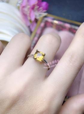 925银戒指空托三角形6MM