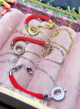 925银手链空托 圆形6MM 女款银手链托镶嵌宝石银托