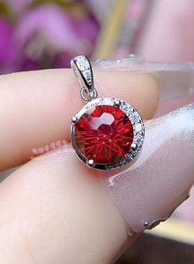 925银戒指吊坠空托 圆形 6  8MM  女款首饰套装戒指项坠银托