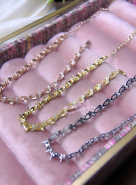 925银手链空托椭圆形4*6MM