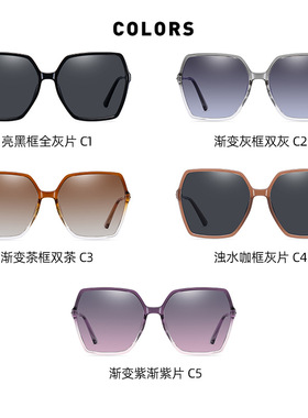 RD墨镜太阳镜女款2025新款高级感防紫外线渐变偏光大框女士眼镜