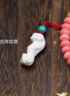 天然海竹仿珊瑚多圈手链项链粉色海竹算盘珠DIY原创设计女款手链