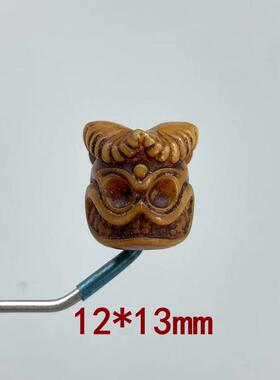 保真驼骨配饰藏式文玩手串佛珠diy散珠咒点骰子卡子隔珠侧挂背云