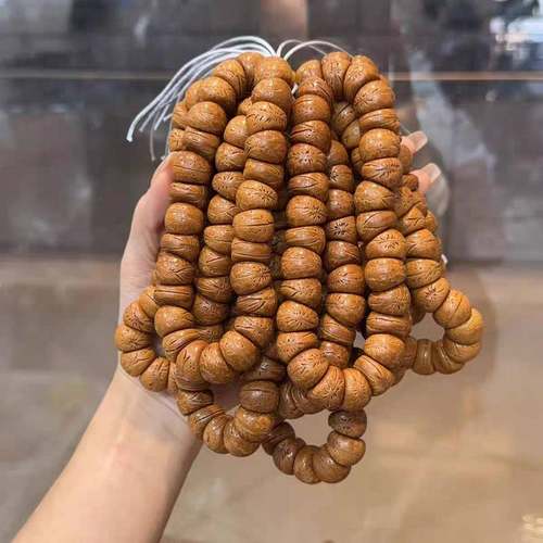 脑纹核桃蒜瓣大肠手持手串文玩光珠绕指柔解压手捻盘玩佛珠男女 - 图3