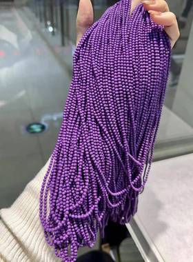 菱镁矿2mm小米珠diy配件手工编织手绳项链文玩佛珠时尚配饰品隔珠