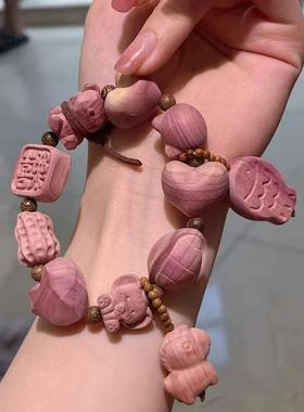 采购产品原始血柏木多宝手炼，佛珠吊坠，手炼配件，手工编织珠宝