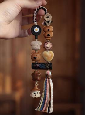 芭比檀小熊搭配血柏兔子饼干象牙果屁桃黑檀煎蛋平底锅榉木手持