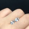 Glue-free natural faceted aquamarine oval ring face loose stone inlaid winding ring clavicle chain one thing one picture