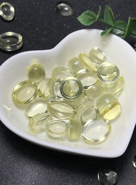 一物一图~天然黄柠檬水晶椭圆形蛋面裸石戒面镶嵌绕线戒指吊坠