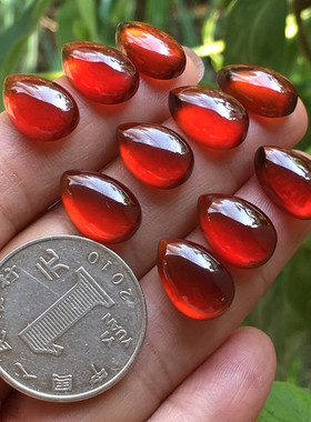 水滴天然石榴石无孔耳坠锁骨