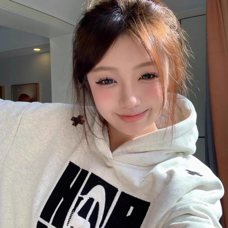 美式复古街头重工刺绣连帽卫衣女潮牌秋冬新品宽松重磅情侣款外套 - 图2