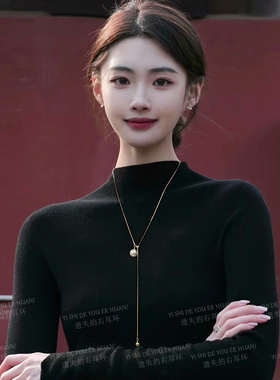 轻奢高级感颈链可抽拉珍珠项链