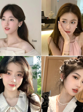 小众设计女珍珠耳钉简约气质