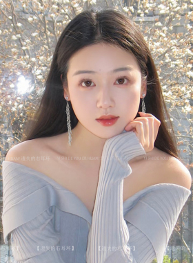 长款流苏显脸小超仙温柔耳环耳夹
