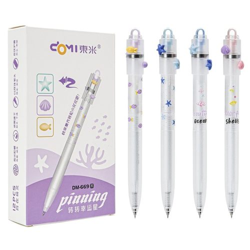 东米669减压减负转转笔按动中性笔速干CS双珠刷题黑笔学生考试笔 - 图3