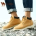 Bán giày nam Camel Giày boot nam bằng da ngoài trời dụng cụ thường dùng giày cao - Giày ống giày lười nam lacoste Giày ống