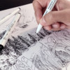 Japanese cherry blossom drawing stationery supplies sketching needle pen