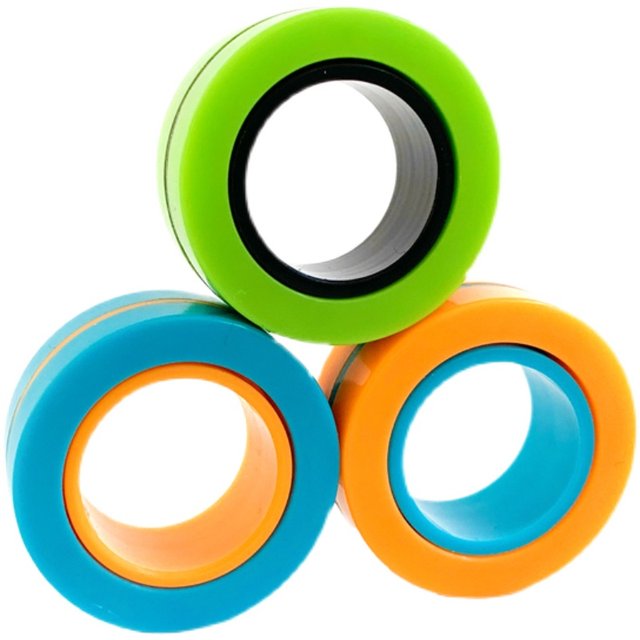 Museum magnetic ring boring decompression white-collar children's toy